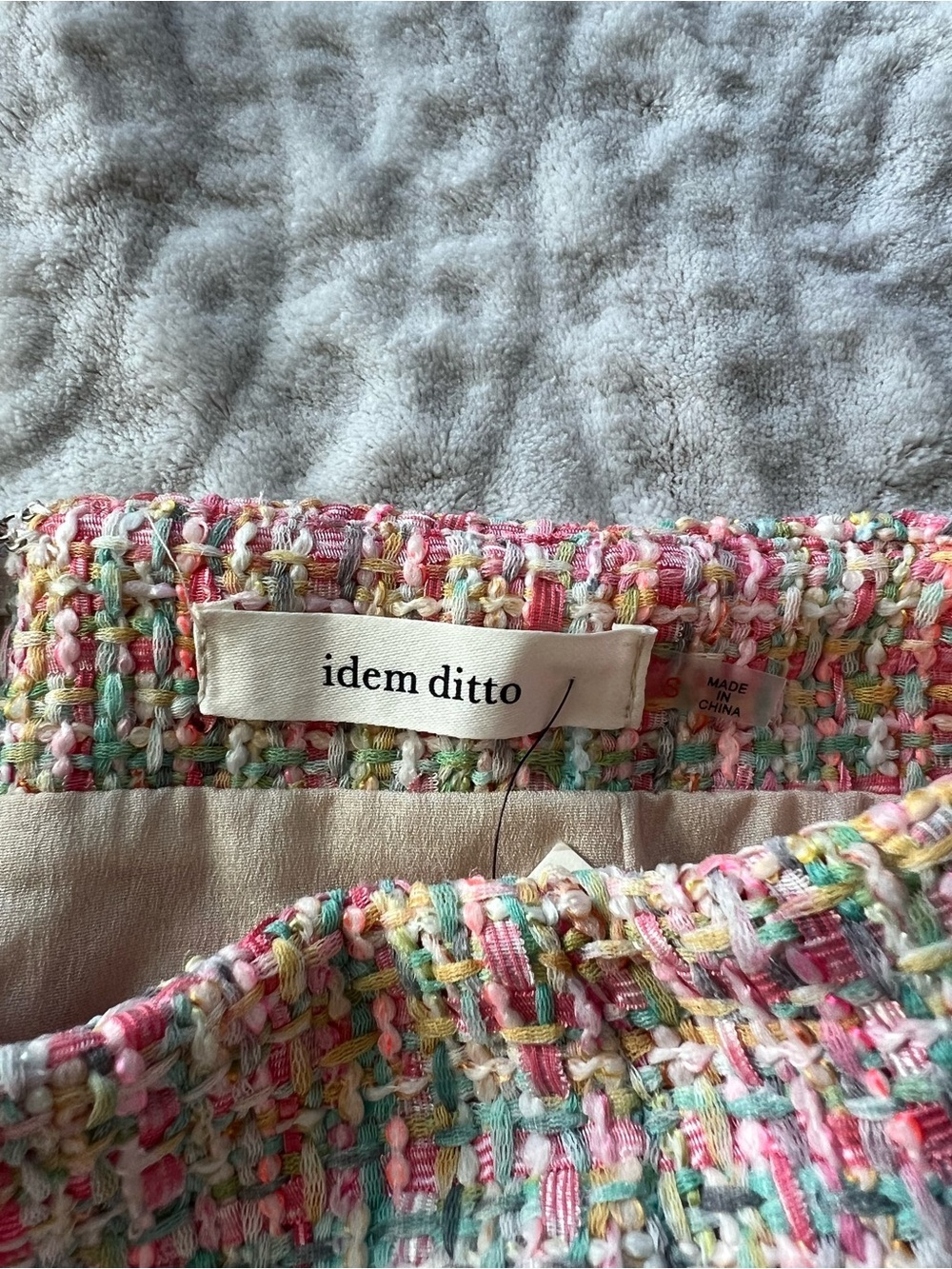 NWT Idem Ditto Women’s Pastel Tweed Fringe Mini Skirt | Size S - Picture 8 of 12